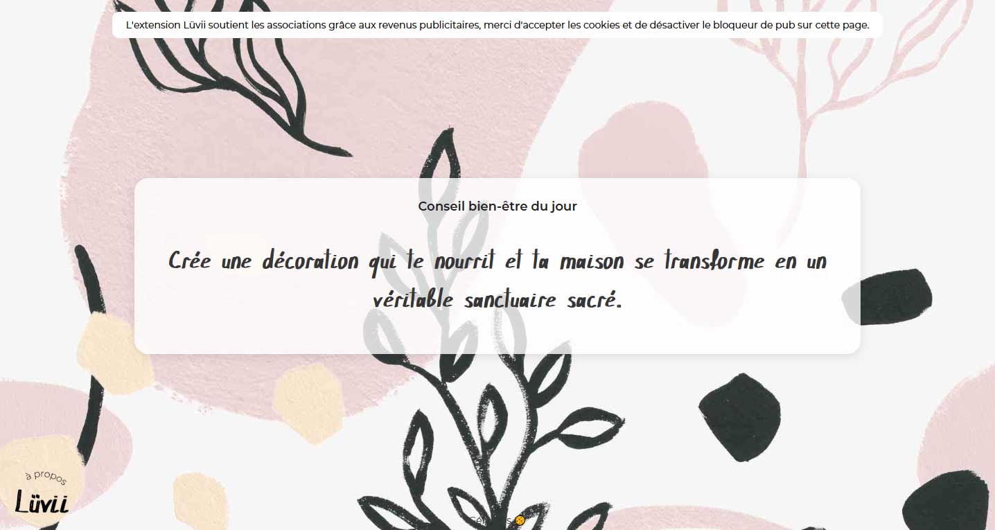 presentation-web-bienetre lüvii extension chrome